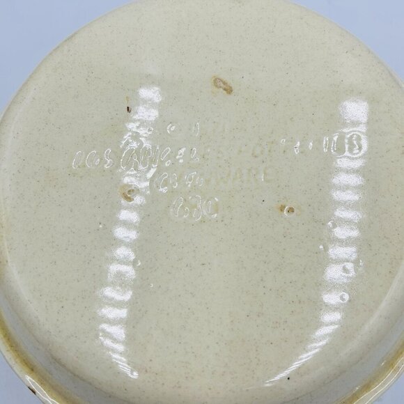 1971 Los Angeles Pottery Pumpkin Pie 10" Plate Hand Painted Vintage - Picture 6 of 6